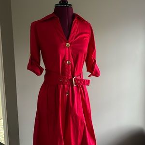 Elizabeth McKay Red Shirtdress size 0 new with tags